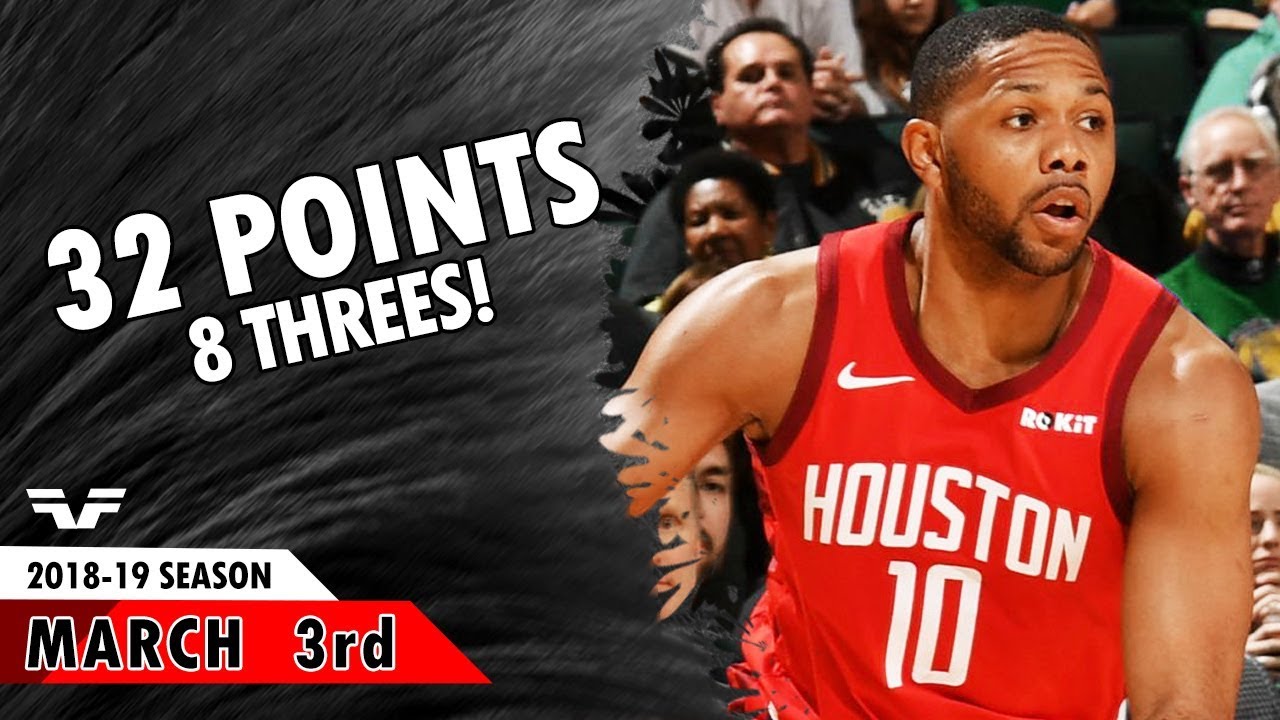 Eric Gordon - 2019.03.03 - Rockets vs Celtics - 32 Pts, 8 Threes!