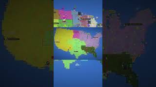 American Civil War, Timelapse on Worldbox.
