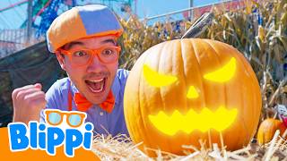 picking blippi s halloween pumpkin