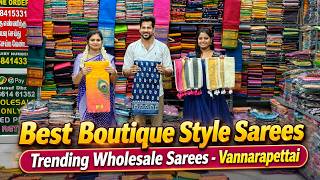 💥 Exclusive Boutique Sarees  💥 Trending Wholesale Sarees Vannarapettai | Priya Just Know Fashion