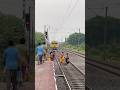 rail line crossing the crowd people ￼ dangerous scene #train #shorts ￼