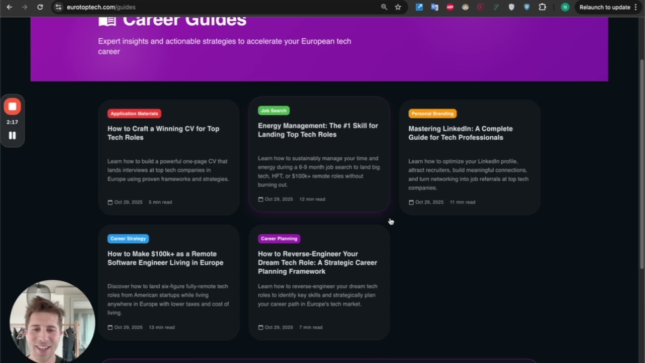 The boring way to get 6 figures tech jobs in Europe