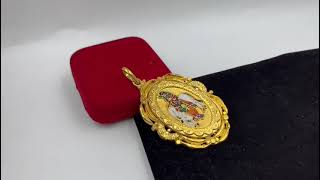 1 Gram D Forming Cow With Kanuda Rajwadi Pendant For Men Design A-255