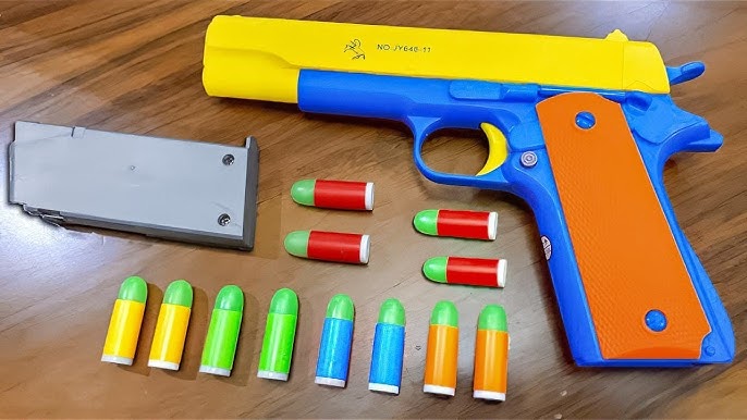 Arminha De Brinquedo Pistola + Granada Dardos Algemas Menino - Gun