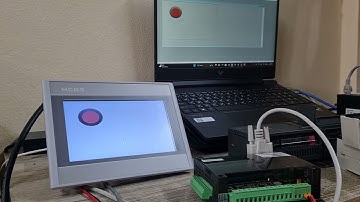 รีวิวการใช้งาน  HMI MCGS เชื่อมต่อ PLC Mitsubishi FX3U บอร์ดจีน ผ่าน Serial RS232
