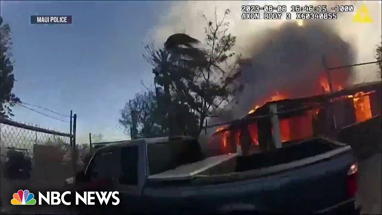 Police release dramatic new video of Lahaina wildfires