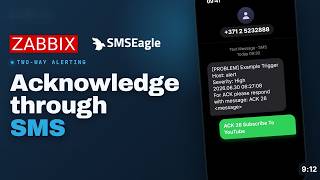 Acknowledge ZABBIX Alerts through SMS with SMSEagle