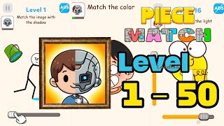 Piece match : R U robot ? Solution walkthrough | level 1 - 50 | bata boy gaming | new Puzzle games  screenshot 1