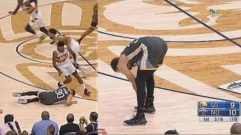 Stephen Curry Injury - Suffers Ankle Injury After Landing Wrongly!
