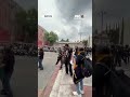 Choque entre policías y manifestantes en inmediaciones del metro Tlatelolco