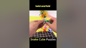 “Snake Cube Puzzle 🐍  Colorful Brain Teaser Challenge”