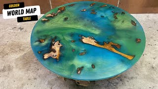 UNIQUE ROOT EPOXY TABLE | WORLD MAP 🌎