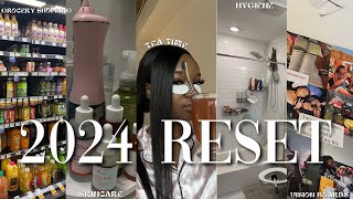 NEW YEARS RESET FOR 2024 | Deep cleaning, vision boards, shopping, updated skincare routine + Q&A