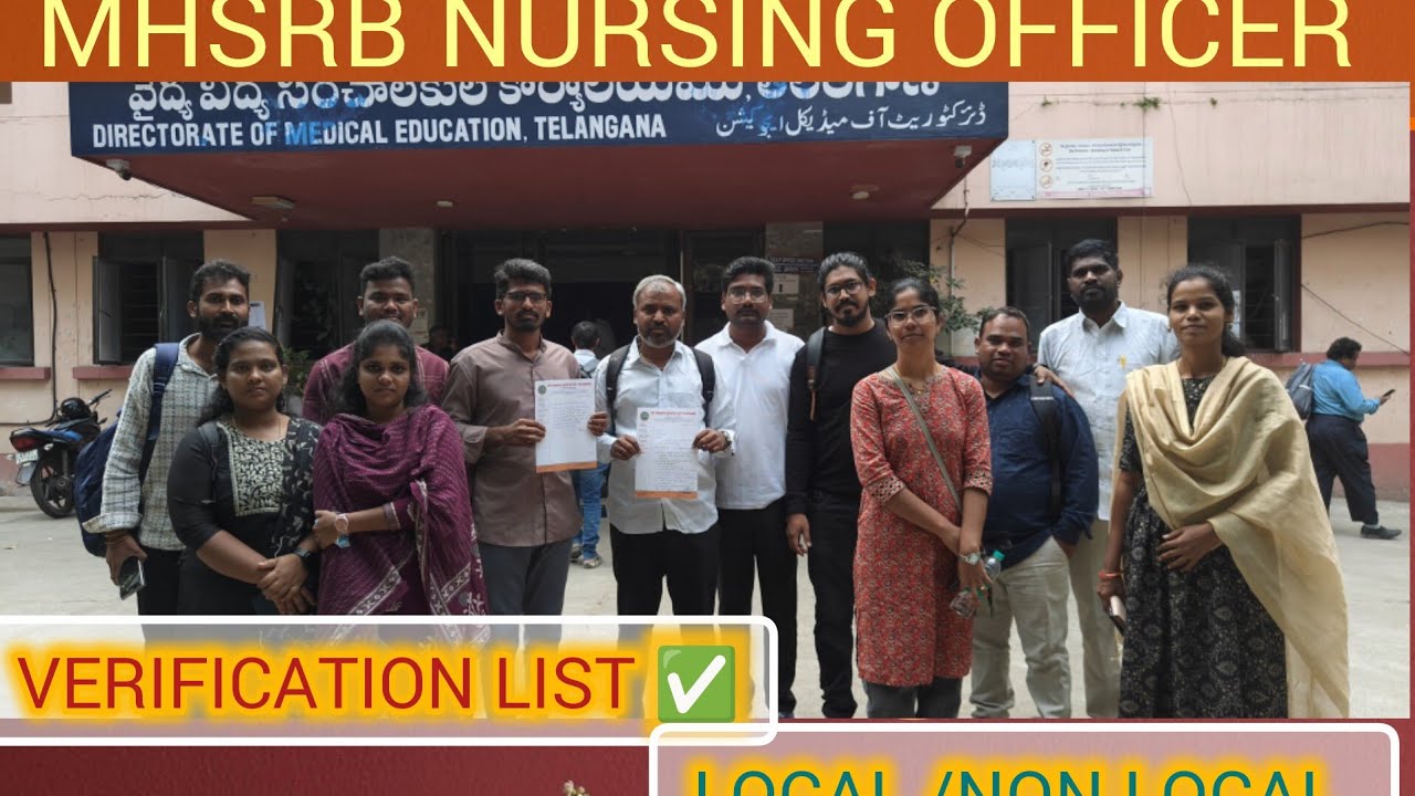 MHSRB NURSING OFFICER RECRUITMENT TELANGANA 