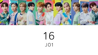 JO1 - 『16(Sixteen)』 パート割 Color Coded Lyrics(JPN/KOR)