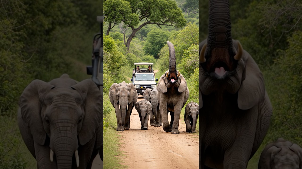 Elephant Sound 🐘 Big African Elephant Loses It When Tourists Get Too Close to Baby Elephant! 😳