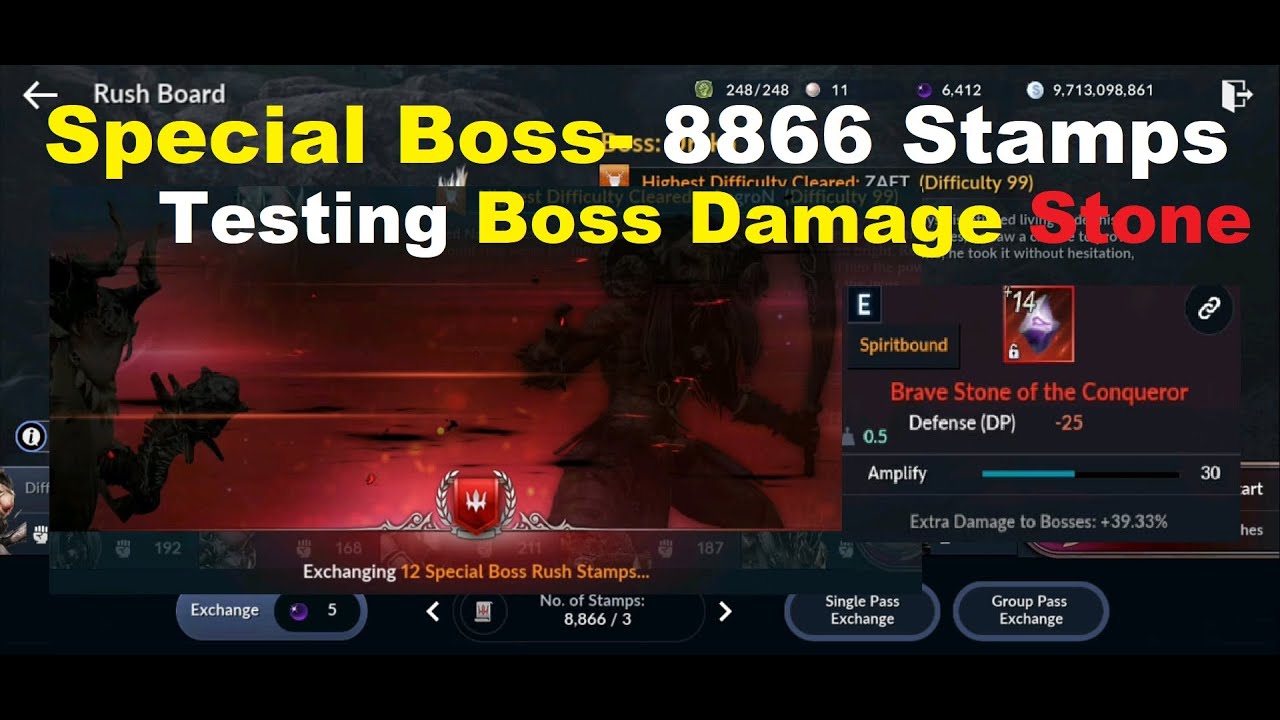 Black Desert Mobile Special Boss Runs & Testing Boss Damage Increase Red Stone
