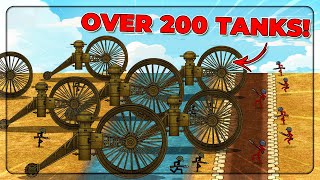 How Many TANKS Does It Take To Break Stickman Trenches?! screenshot 4