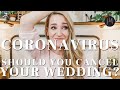 CORONAVIRUS and YOUR WEDDING: Should You CANCEL Your WEDDING?