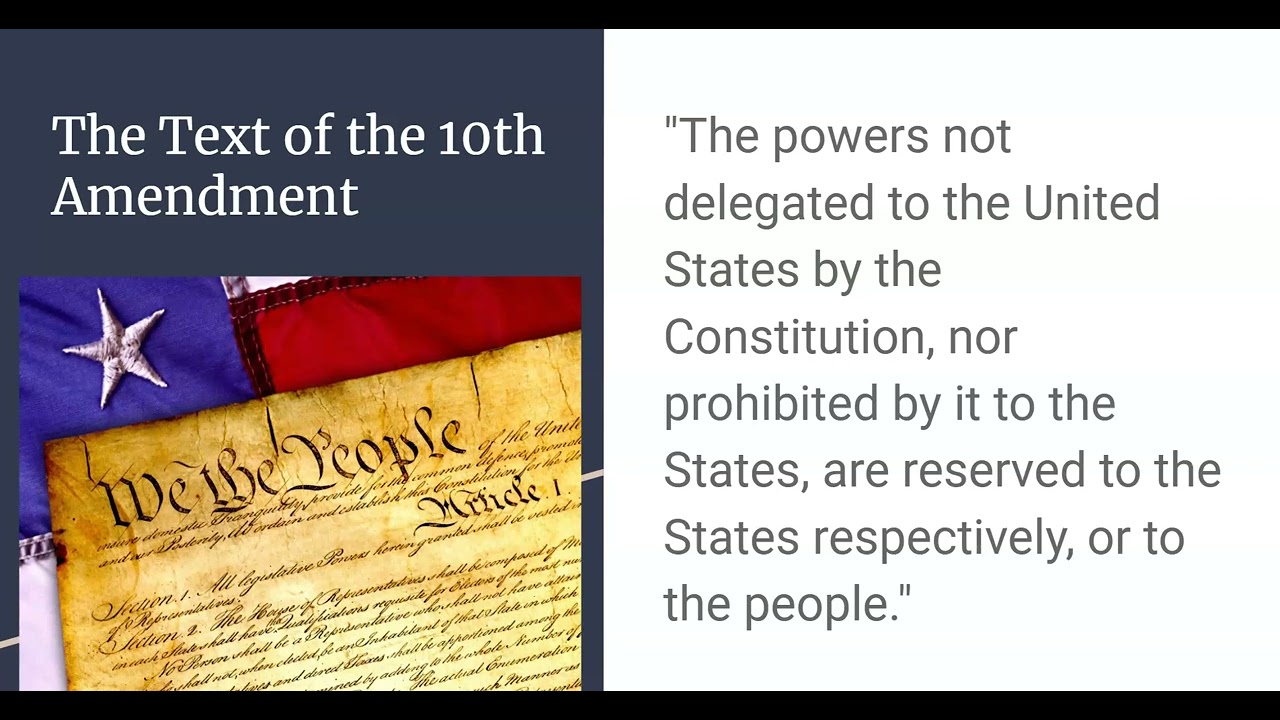 Powers Reserved To The States 10th Amendment