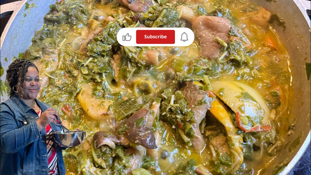 How to cook a perfect African Congolese vegetable soup with mushrooms 