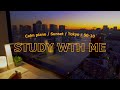5hour study with me  pomodoro 5010  calm piano  japan sun set  focus study music