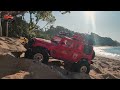 Extreme RC Car Red Jeep Mudding ,Stuck, Slipping, Still Pushing! Racing Cargo ,Speed 20