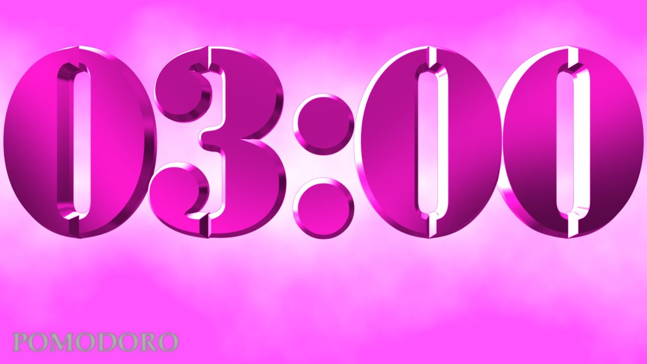 3 Minute Timer - Study - Work - Deep Focus - Countdown Timer - No Music ...