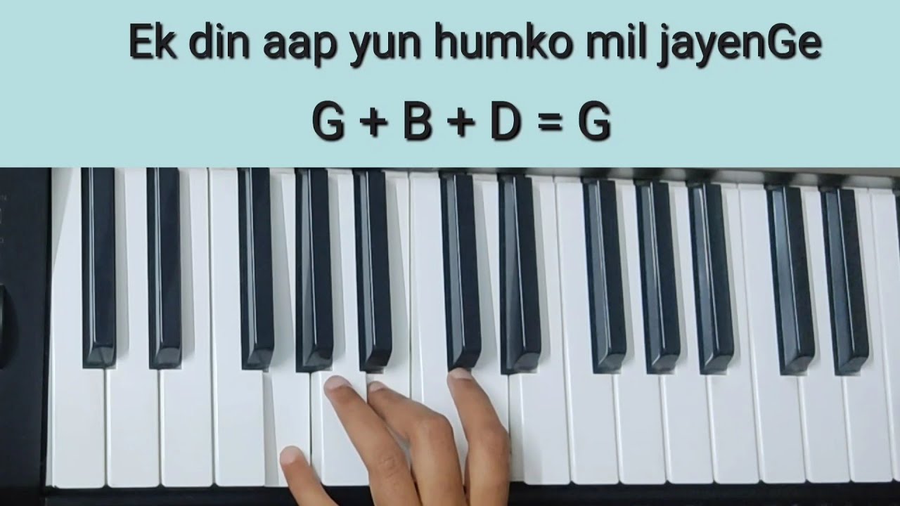 Ek Din Aap Tutorial (Chords+Melody) Yes Boss Keyboard YouTube