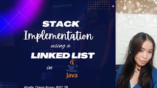 Stack Implementation using a Linked List in Java