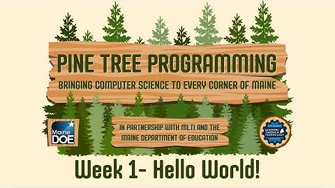 Hello World! Student Video (Elementary, Week 1)