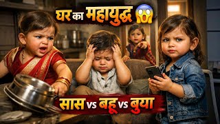 कलेशी बुआ Saas vs Bahu vs Bua 😂 | Ghar Ka Mahayudh Comedy | Nok Jhok Family Drama|Hindi Comedy Video screenshot 5