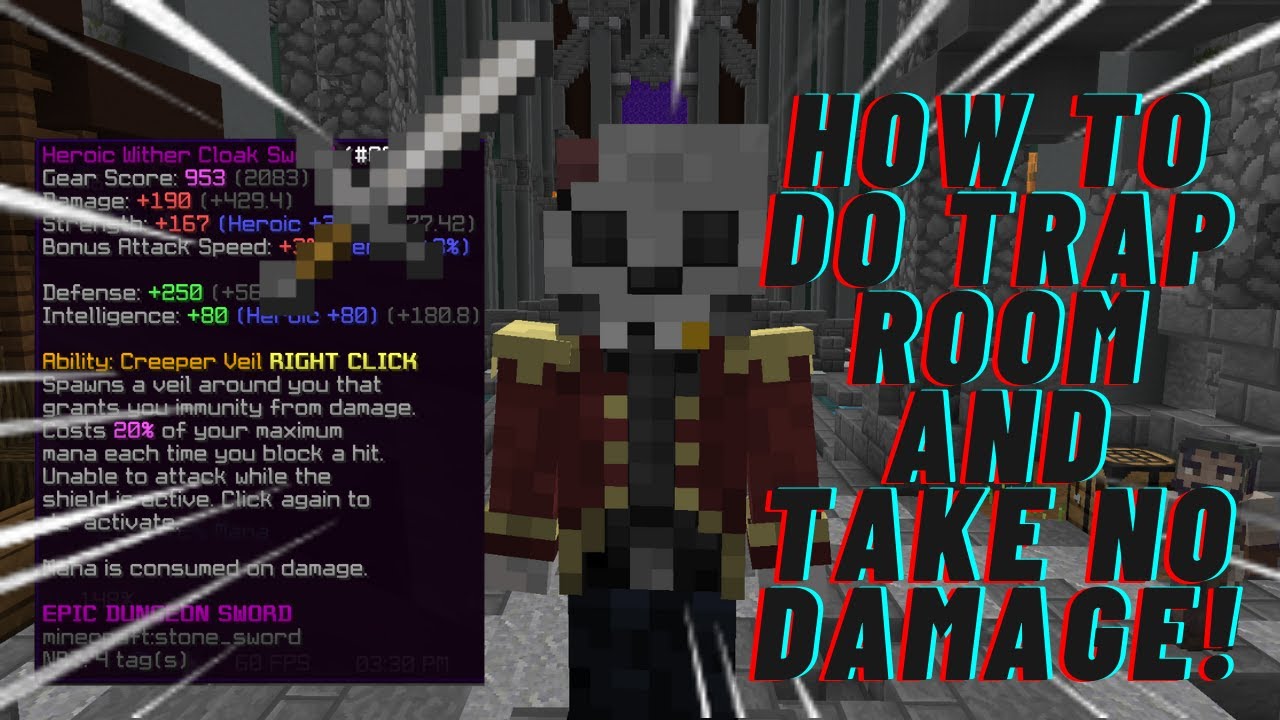How to take no damage in trap room! - Hypixel skyblock dungeons