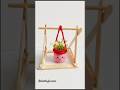 Popsicle Stick Swing Pot 🌼#viral#shorts#craft#trending#diy#ytshorts#ytviral