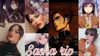 هجوم العمالقة الموسم الرابع الحلقة 8 ،موت ساشا ، كوسبلاي ساشا،  Sasha cosplay,  aot Sasha not dead