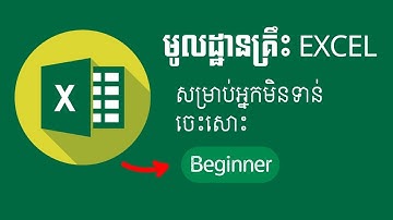 មូលដ្ឋានគ្រឹះ Excel, Basic Excel, Learn Basic Excel, រៀនគ្រប់កន្លែង