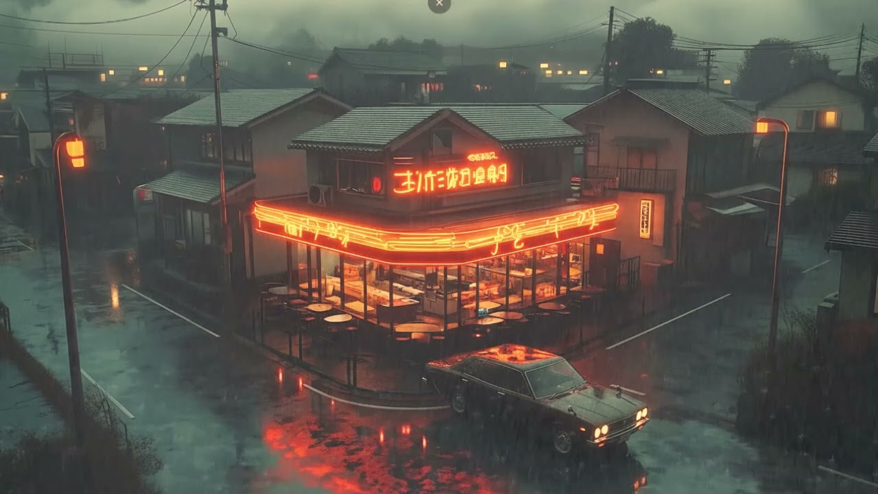 Experience 1980s & 90s Lofi Beats to cozy up for a Productive Night 🌧️ Rainy Days Tokyo Coffee Shop