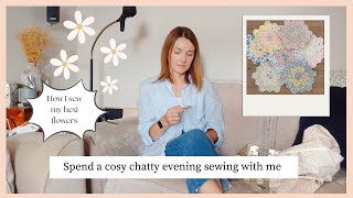 Cosy Sewing Vlog ✨ English Paper Piecing Hexie Flower Quilt | Hand Sewing & Chat With Me