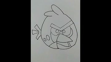 How to draw Red Angry Bird Drawing | #shorts