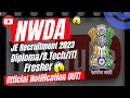 NWDA JE Recruitment 2023 | Official Notification OUT!!