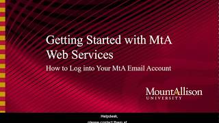 Logging into your MtA Email