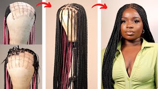 DIY CROCHET KNOTLESS CLOSURE BRAIDED WIG | HOW TO DIY YOUR OWN CLOSURE