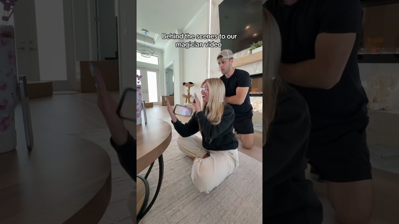 Behind the scenes of our recent magician video 🤭 