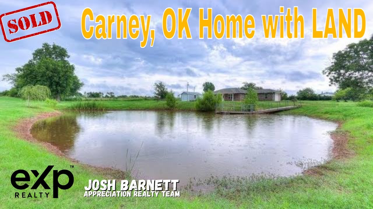 🏘️ Carney Oklahoma Real Estate 🏘️ All Brick Home, 2.15 Acres & Pond 🏘️