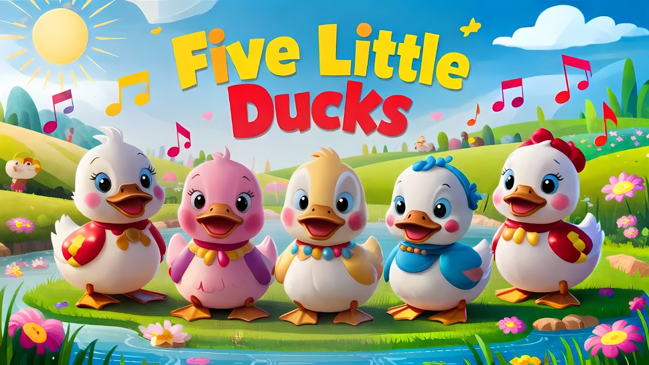 Five Little Ducks | Nursery Rhymes | Kids Cartoon Bonanza