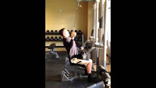 Lat pull down with isometric hold