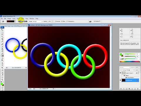 How to Draw the Olympic Rings in Adobe Photoshop Beginner Tutorial Lesson 31????