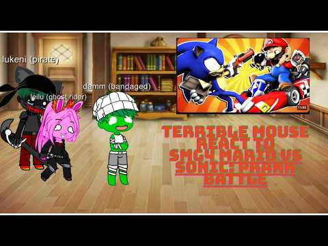 terrible mouse react to smg4 Mario VS Sonic:-PRANK BATTLE (read the descp)