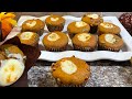 💥MUFFINS de CALABAZA 🎃 rellenos de QUESO ✅ mejor que los de STARBUCKS receta OTOÑAL 🍂