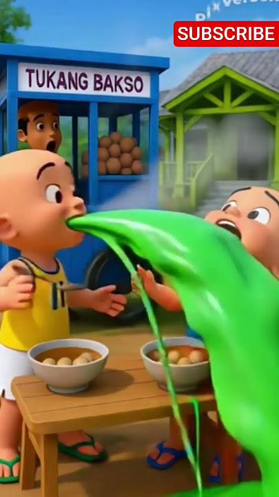 Ipin is sad because he was pranked by a meatball with green saliva Upinn???😱😱 #shortsfeed #upinip...